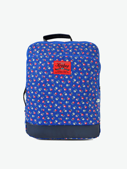 KRABAG|男款|双肩包|KRABAG 蓝底满版碎花双肩包