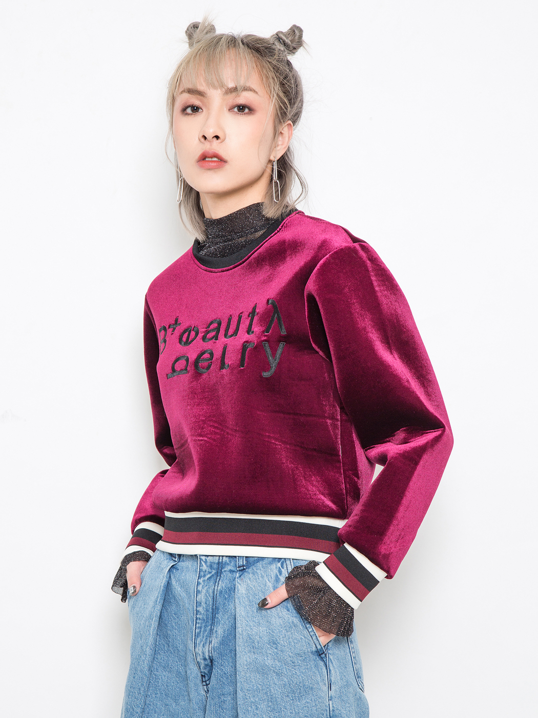 B+ by Beautyberry|女|B+ by Beautyberry 简约纯色套头卫衣 女款