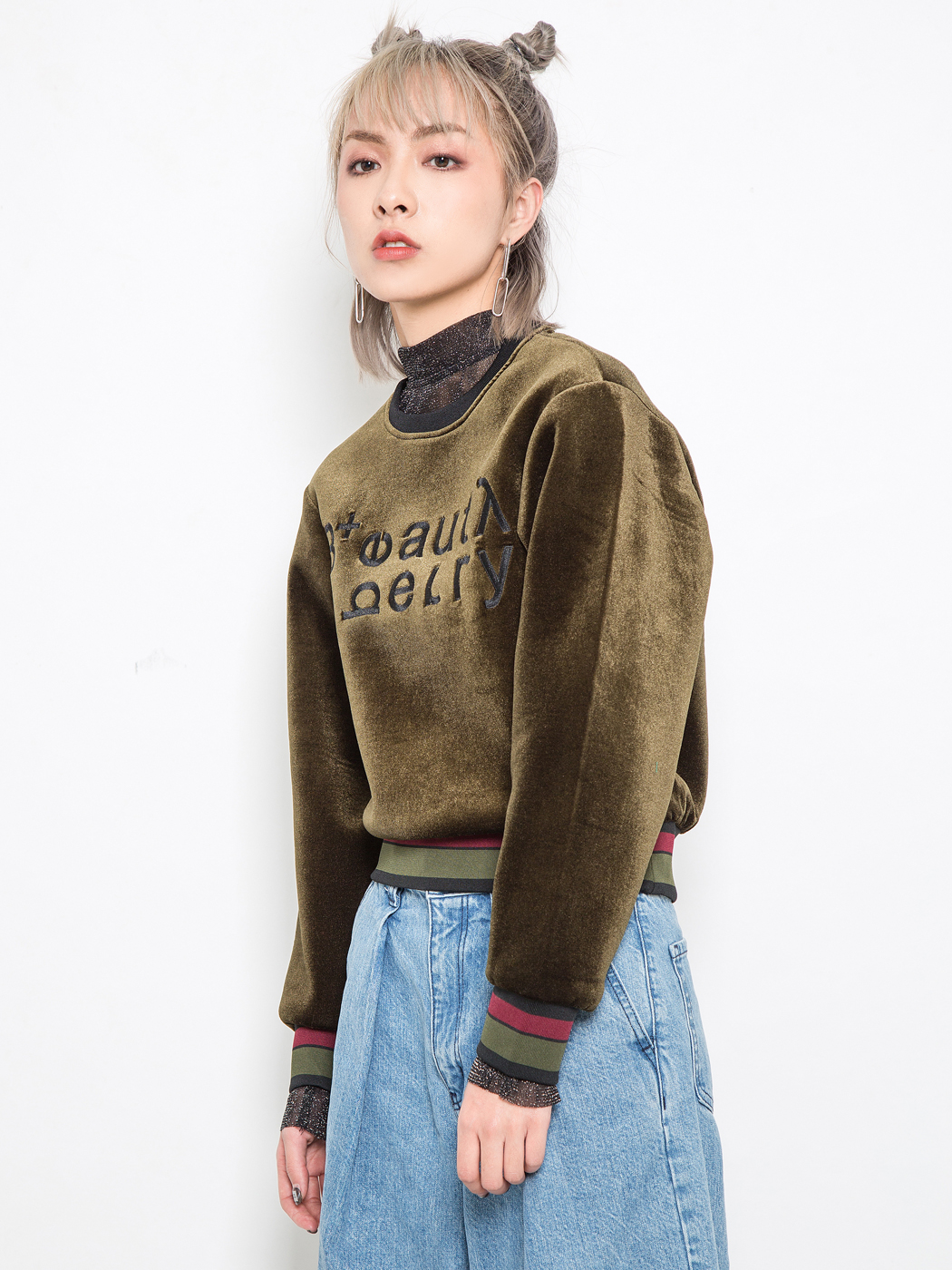 B+ by Beautyberry|女|B+ by Beautyberry 简约字母刺绣卫衣