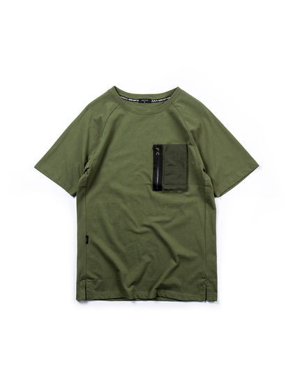 COMBACK|男款|T恤|COMBACK HGOVRMILITARY 口袋拉链拼接短袖T恤
