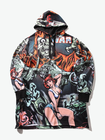 Mishka|男款|卫衣|Mishka 男款满版印花连帽卫衣