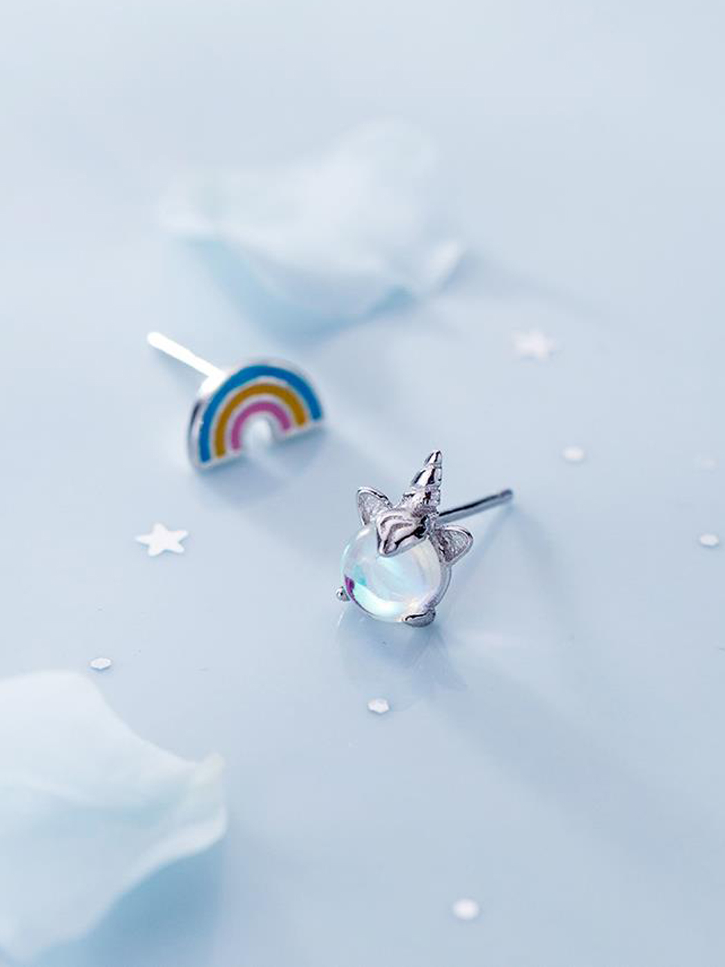 AliyaStore|女|AliyaStore 独角兽小彩虹不对称耳钉