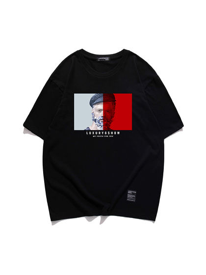 Luxury&show|Luxury&show奢屯|男款|T恤|Luxury&show奢屯 图案印花短袖T恤