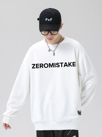 ZERO MISTAKE|没错|男款|卫衣|ZERO MISTAKE 圆领宽松印花卫衣