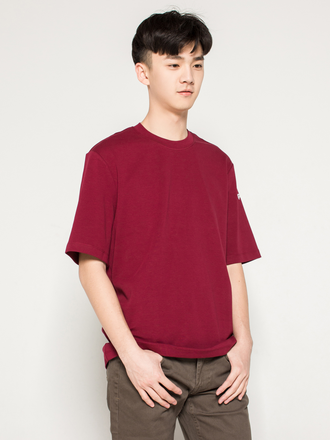 PINKORANGE|男|PINKORANGE 字母纯色短袖T恤